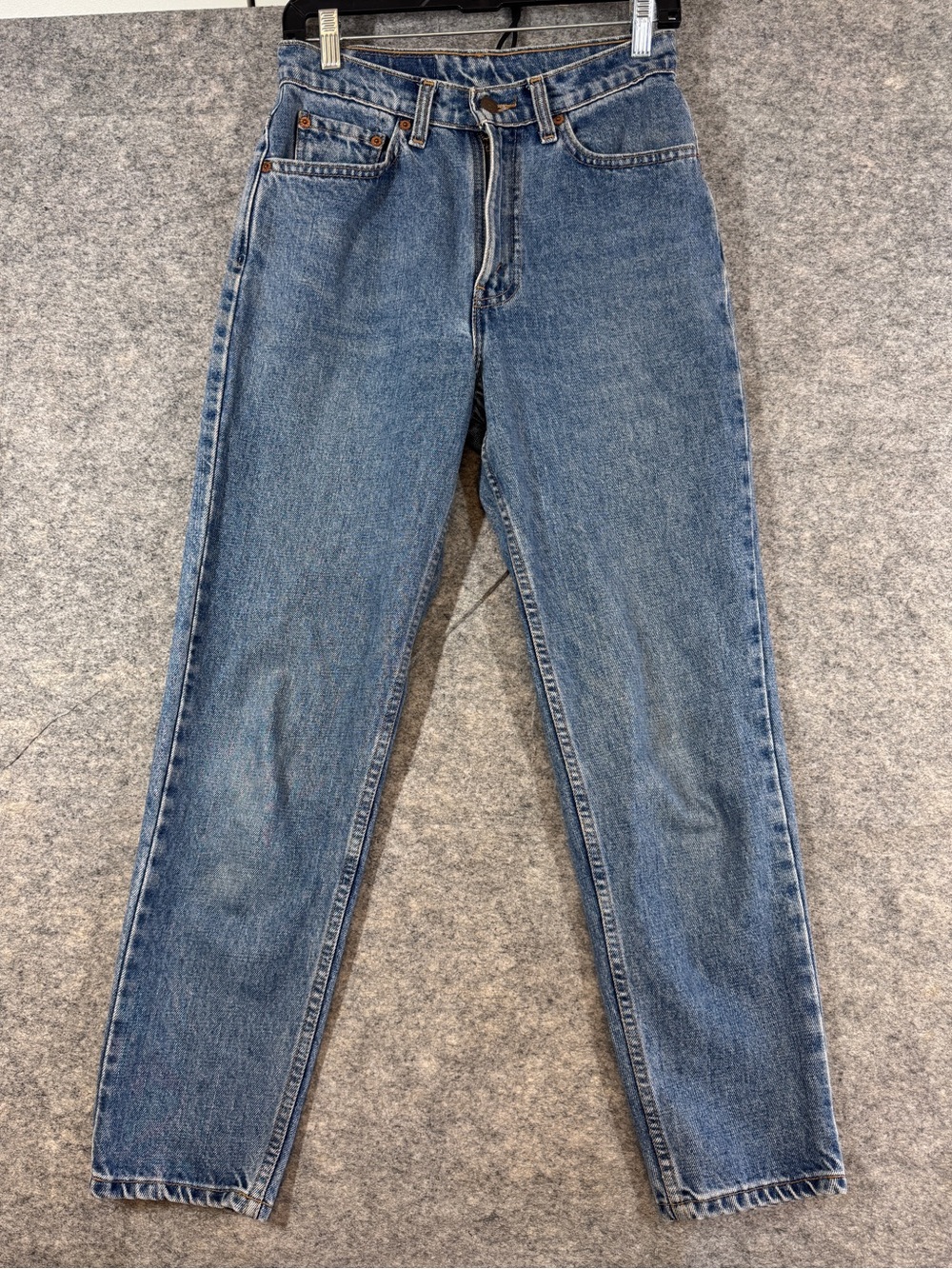 Vintage Levi's 521 High Rise Tapered Jeans Blue 8 Petite Mom Denim